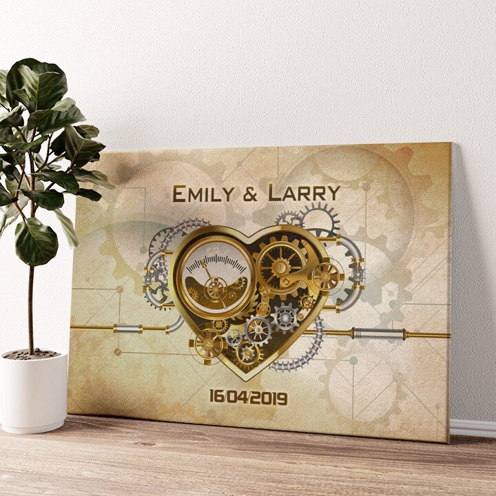 Personalized canvas print Clock Of Infinity