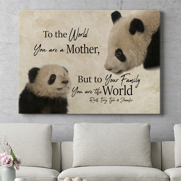 Personalized mural Mother Panda