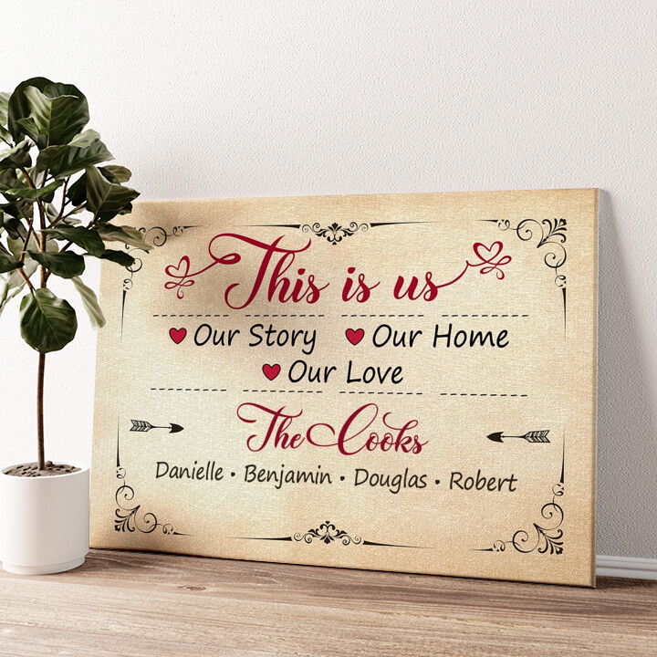 Personalized canvas print This Is Us