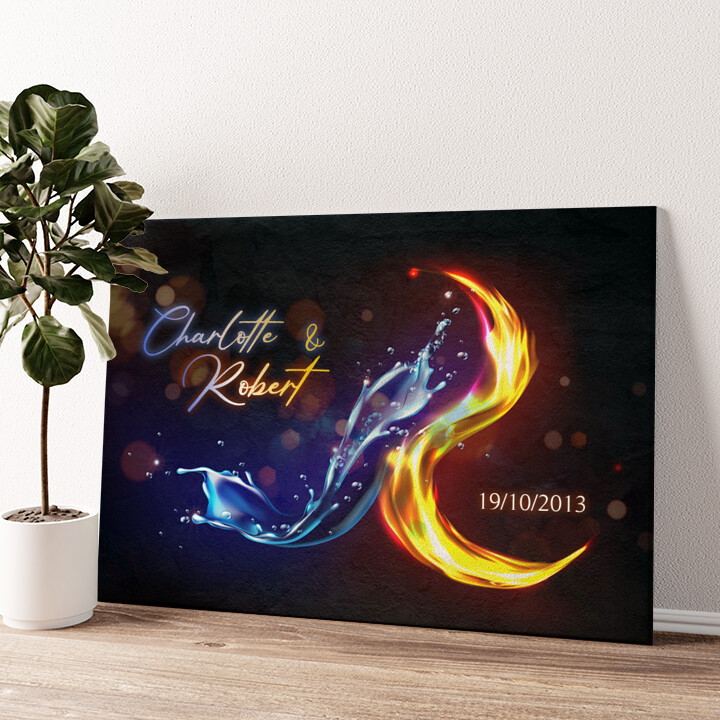 Personalized canvas print Hot And Cold