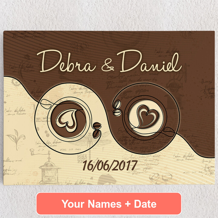 Personalized Canvas Coffee For Two