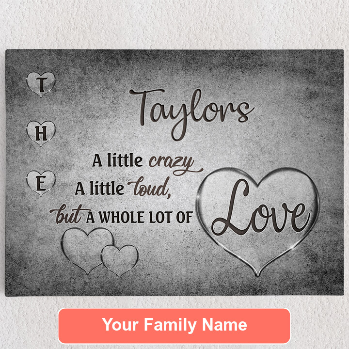 Personalized Canvas Family Love