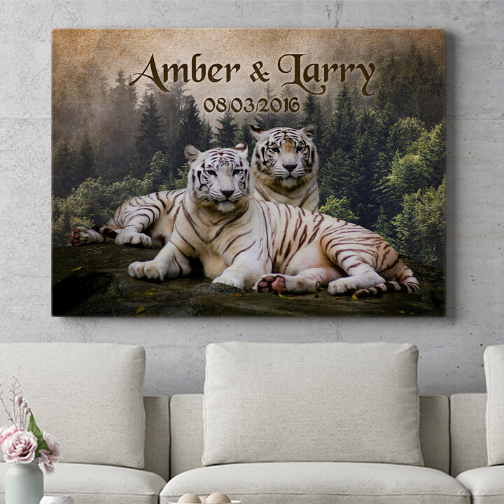 Personalized mural White Tiger