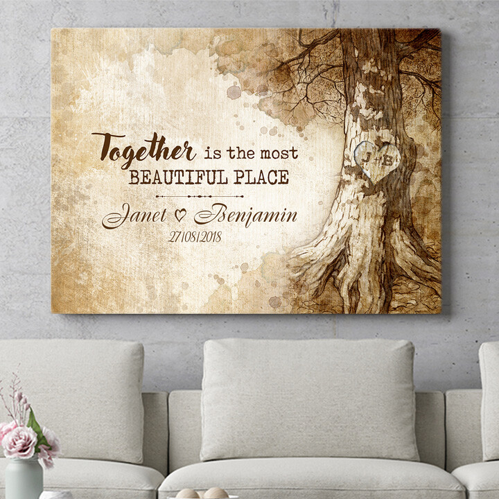 Personalized mural Heart Tree