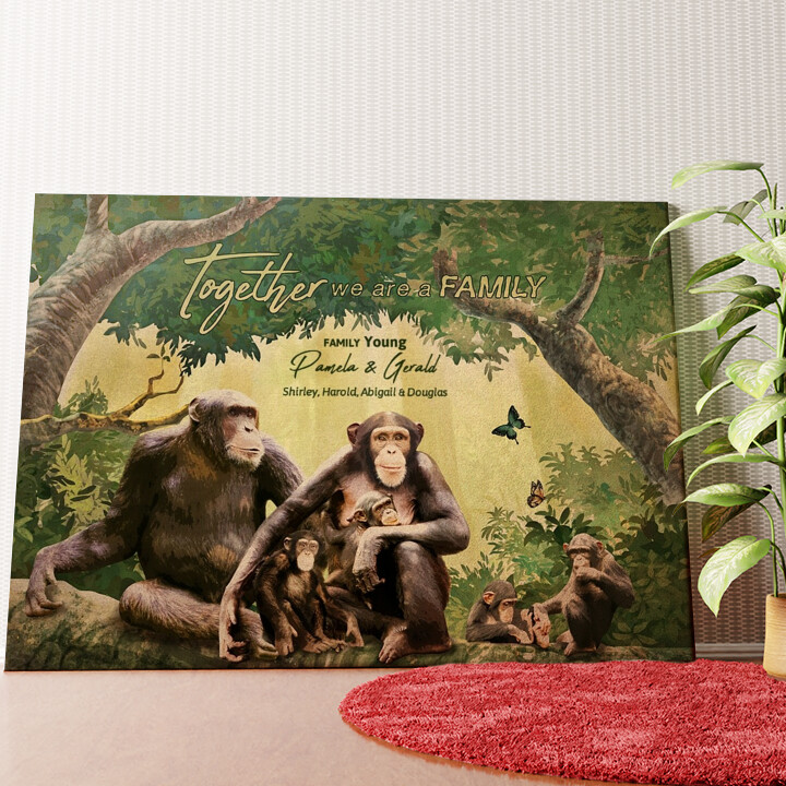 Monkey family Personalized mural