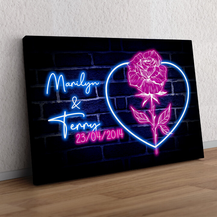 Personalized gift Rose Heart