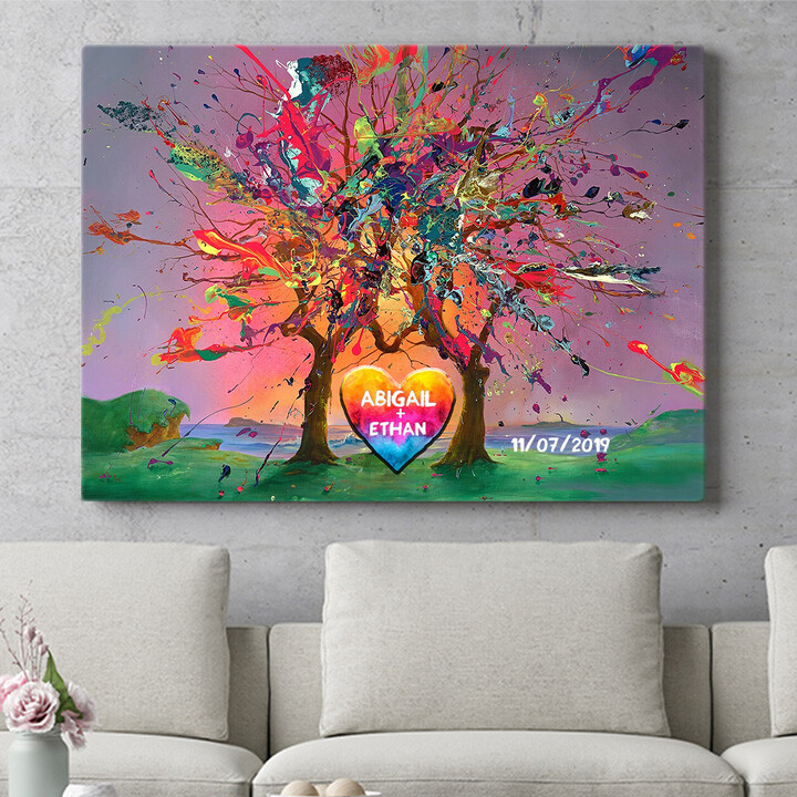 Personalized mural Colorful Love