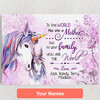 Personalized Canvas Unicorn Mother