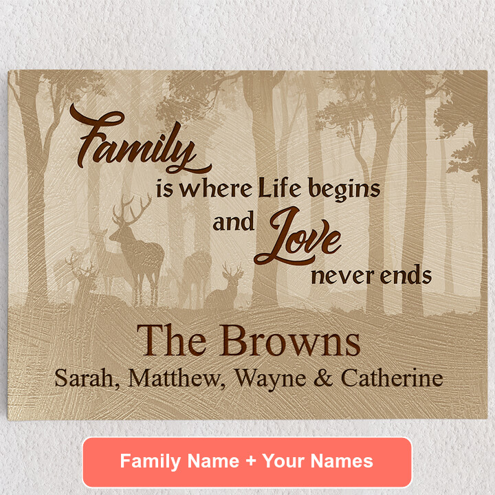 Personalized Canvas Family And Life