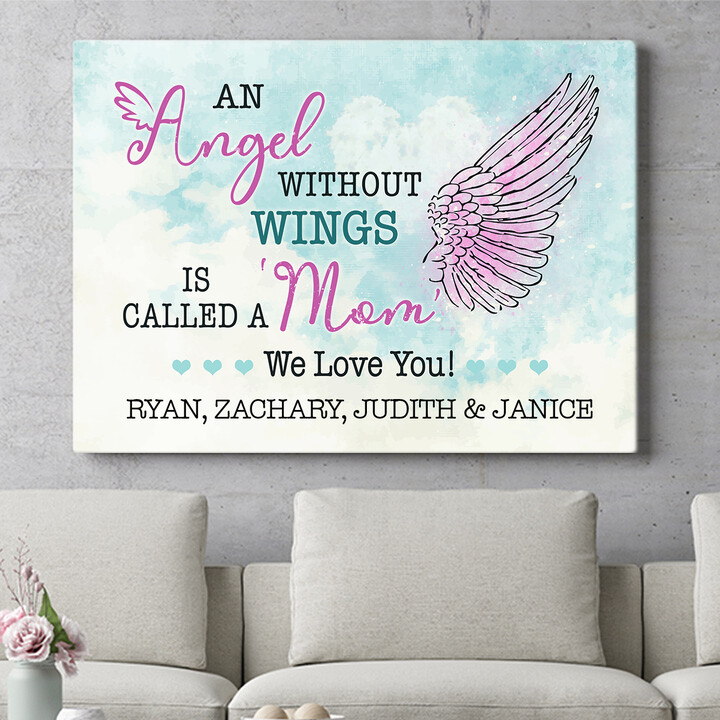 Personalized mural Angel Of The Family