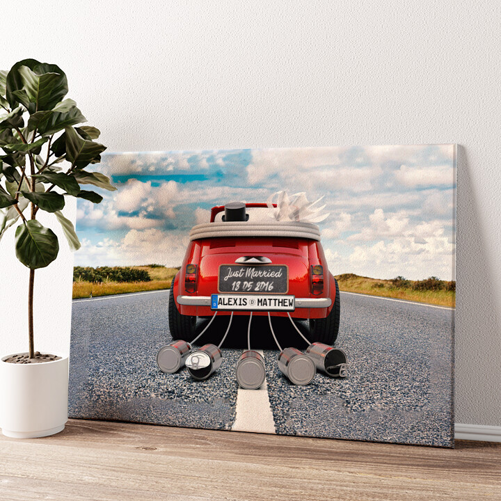 Personalized canvas print Newly Married