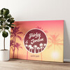 Personalized canvas print Love Under The Palms