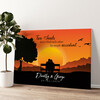 Personalized canvas print Bench At Sunset