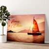 Personalized canvas print Sailing Love