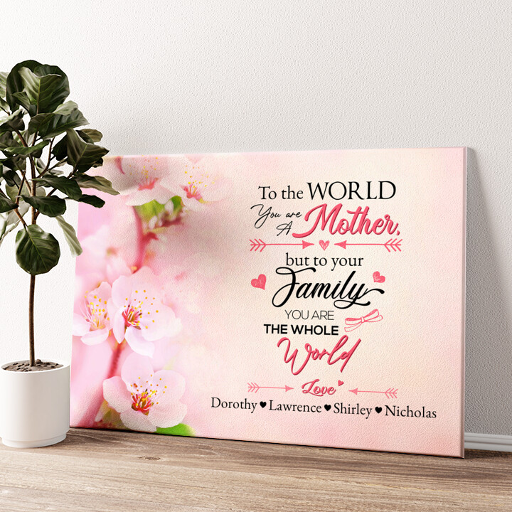 Personalized canvas print The Whole World