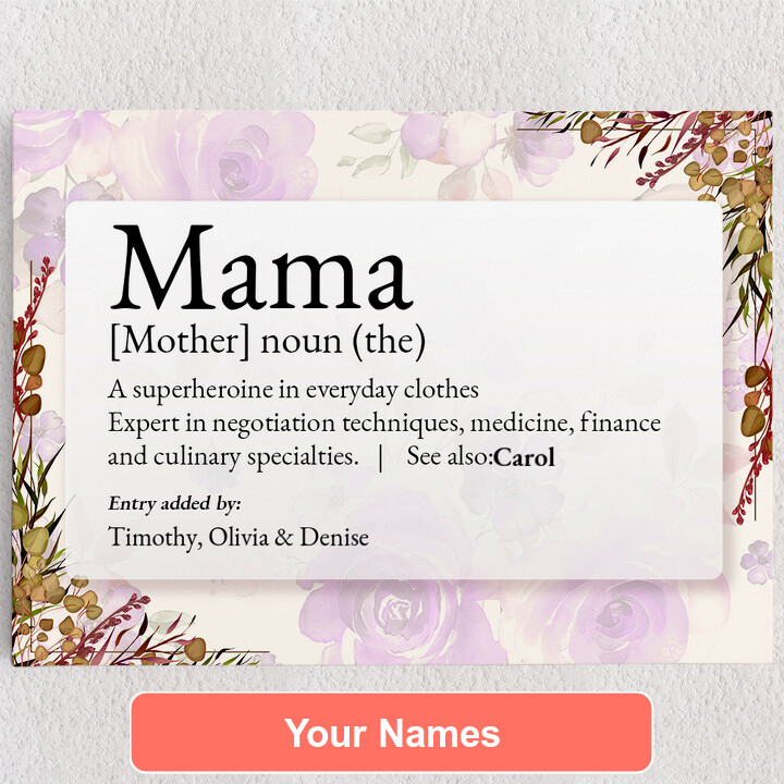 Personalized Canvas Definition Mother
