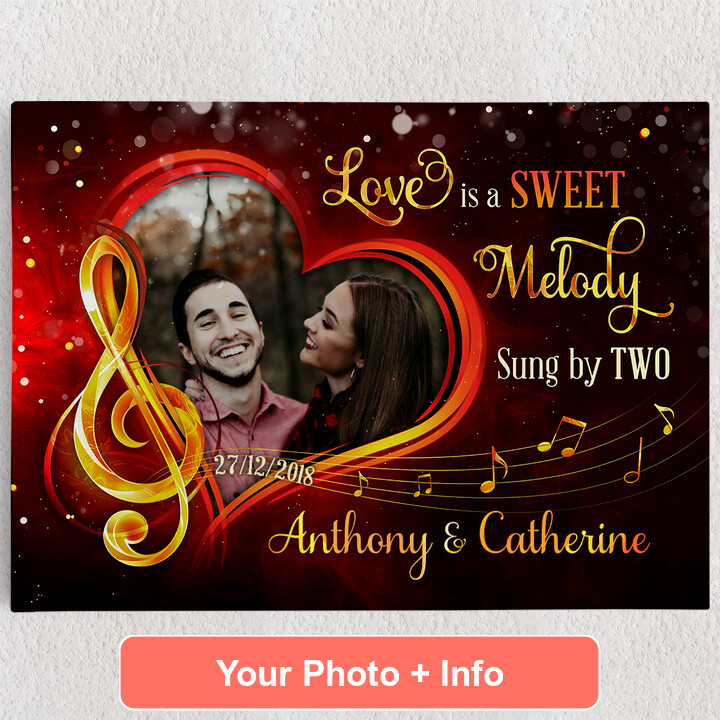 Personalized Canvas The Melody Of Love