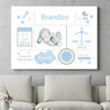 Personalized mural Baby Canvas Bunny Sleeps