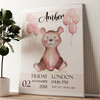 Personalized canvas print Canvas For Birth Teddy Bear