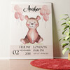 Canvas For Birth Teddy Bear Personalized mural