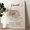 Personalized canvas print Canvas For Birth Bear Dreams
