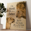 Personalized canvas print Lion Father 2