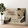 Personalized canvas print Father Panda