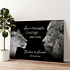 Personalized canvas print King & Queen (Black)