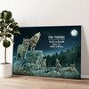 Personalized canvas print Wolf Pack