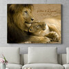 Personalized mural Lions Love