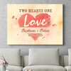 Personalized mural Two Hearts One Love