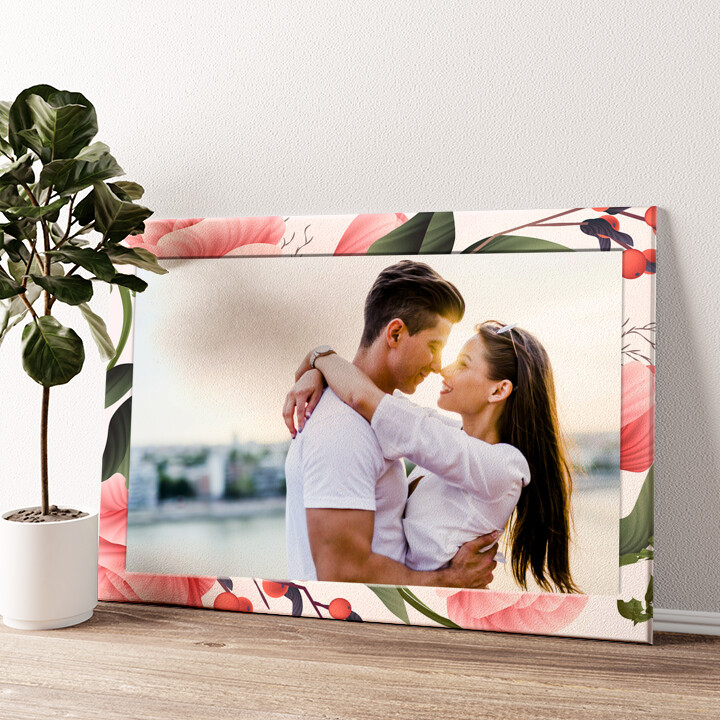 Personalized canvas print Background: Flora