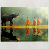 Personalized Canvas Monks With Elephant