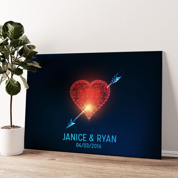 Personalized canvas print Cupid's Arrow