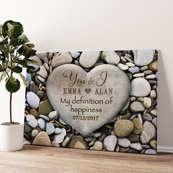 Personalized canvas print Definition Of Happiness