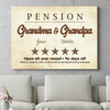 Personalized mural Pension Grandma & Grandpa