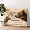 Personalized canvas print Bear Father