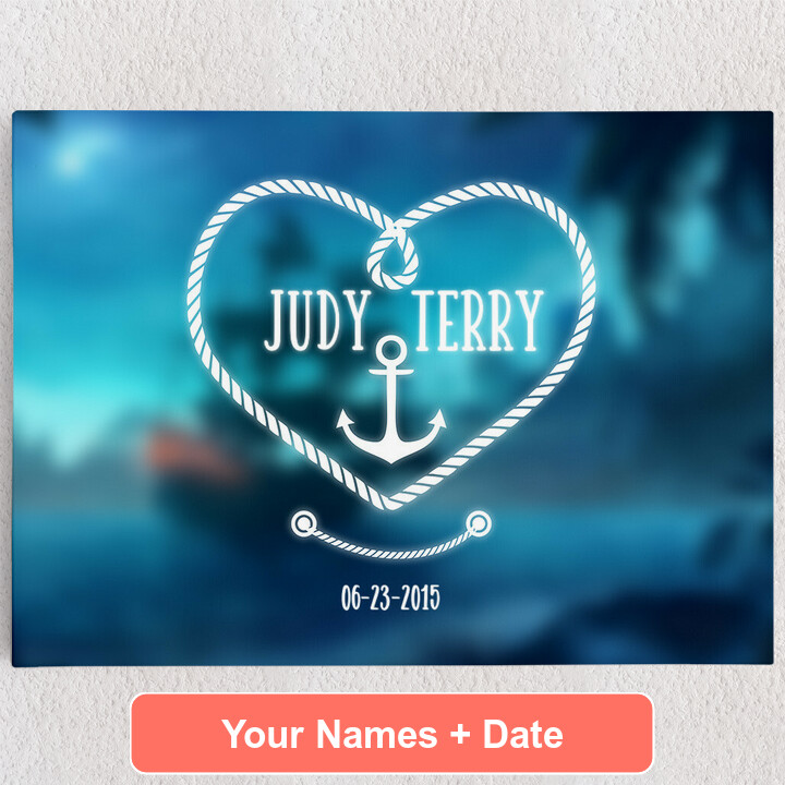 Personalized Canvas Anchor Of Love