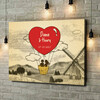 Personalized canvas print Love Flight