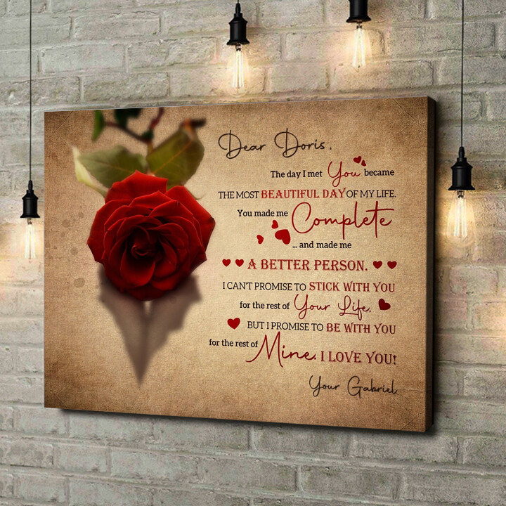 Personalized canvas print In Love With You