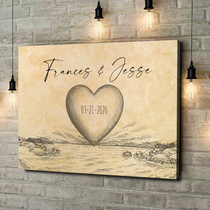 Personalized canvas print Heaven's Heart