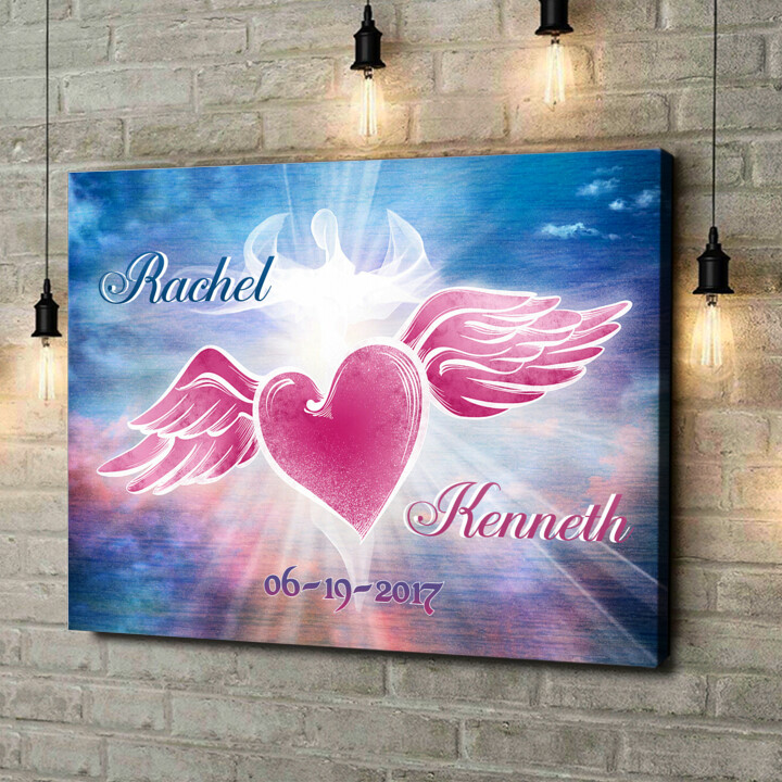 Personalized canvas print Angel Heart