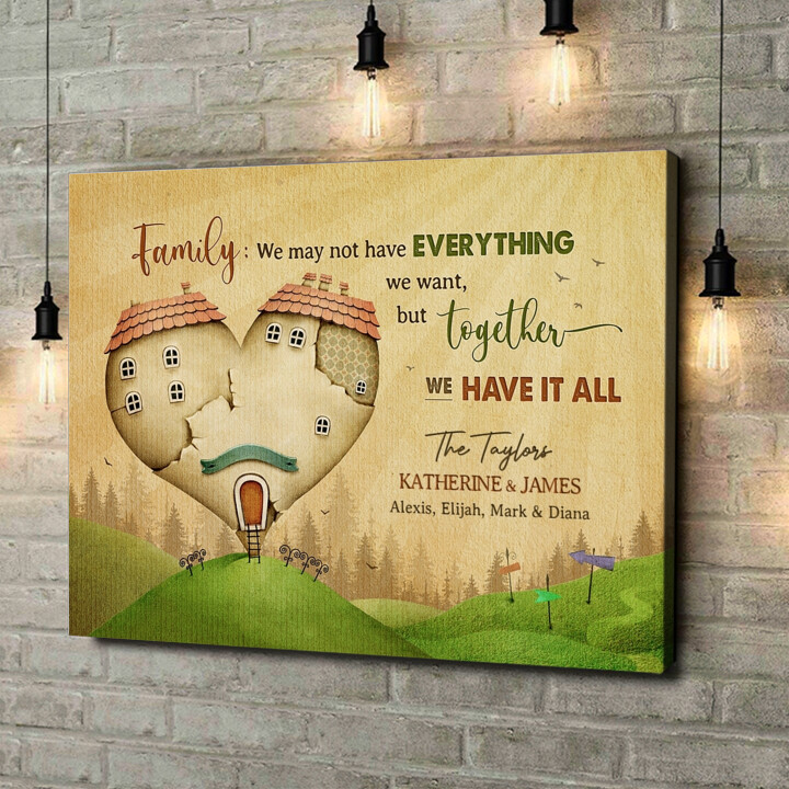 Personalized canvas print All We Need