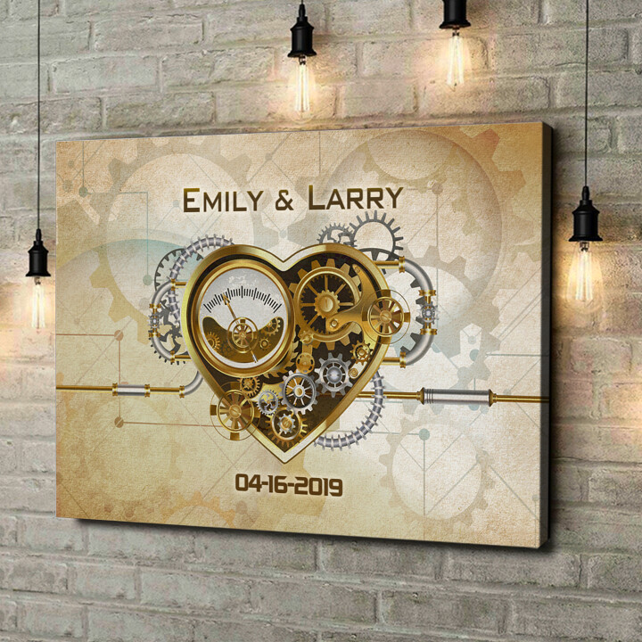 Personalized canvas print Clock Of Infinity