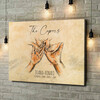 Personalized canvas print Family Hands