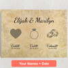 Personalized Canvas Love Engaged Married