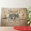Personalized mural Wolves Romance