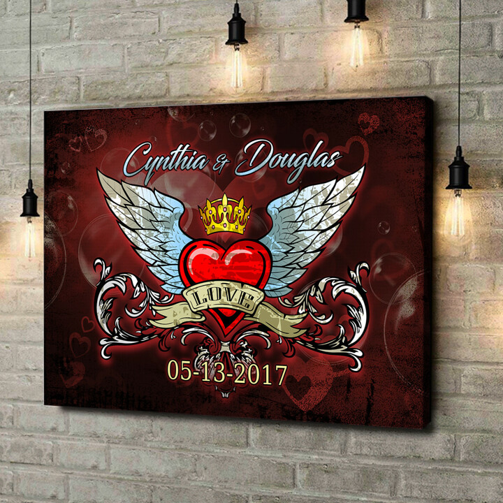 Personalized canvas print Inspiring Love