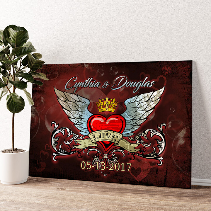 Personalized canvas print Inspiring Love