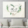 Personalized mural Flower Heart